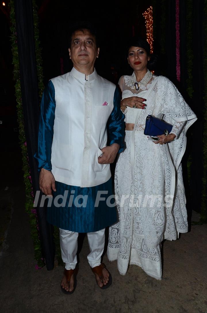 Sajid Nadiadwala and Wardha Khan at Anil Kapoor's Diwali Bash