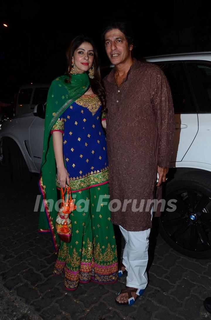 Chunky Pandey and Bhavana Pandey at Anil Kapoor's Diwali Bash