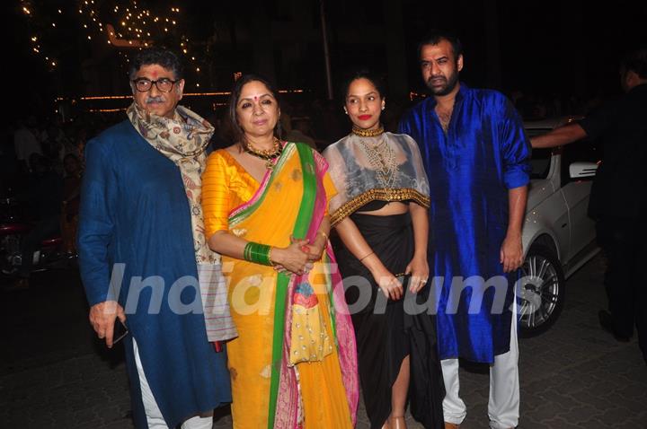 Neena and Masaba Gupta and Madhu Mantena at Big B's Diwali Bash