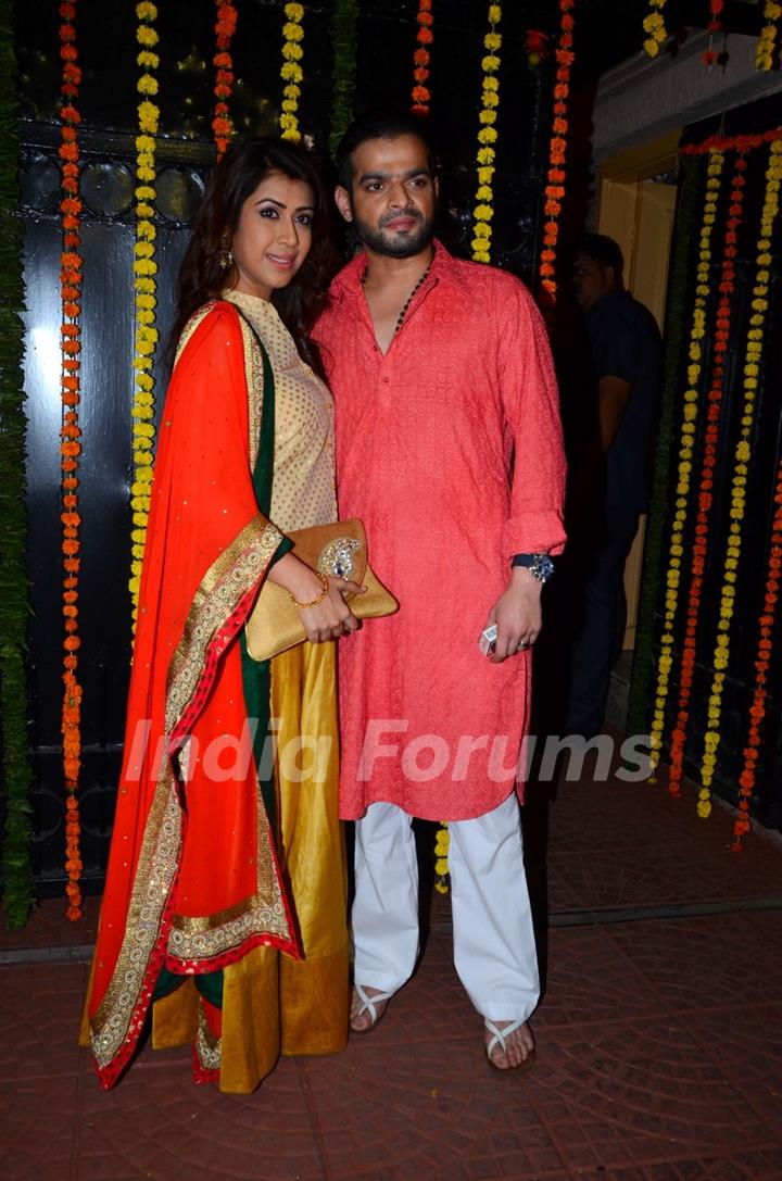 Karan Patel and Ankita at Ekta Kapoor's Diwali Bash