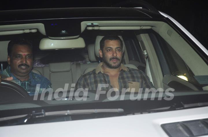 Salman Khan at Screening of 'Prem Ratan Dhan Payo'