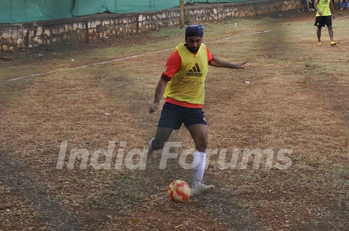 Ranbir Kapoor Snapped Playing a Friendly Soccer Match