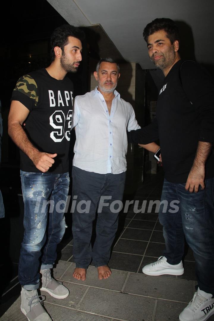 Ranbir and KJo Meet Aamir Khan