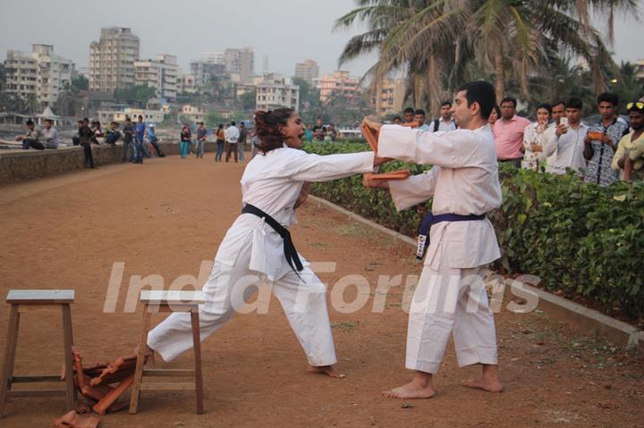 Sandhya Shetty During Karate Training