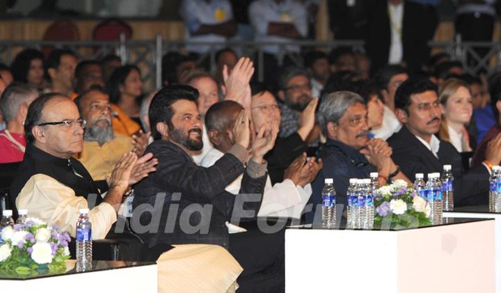 Arun Jaitley and Anil Kapoor at the 46th International Film Festival