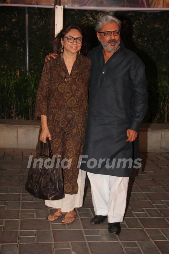 Sanjay Leela Bhansali with Bela Segal at the Trailer Launch of 'Bajirao Mastani'