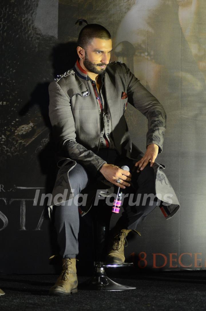 Ranveer Singh at Trailer Launch of 'Bajirao Mastani'