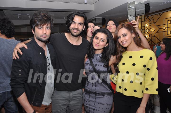 Raqesh Vashishth, Karan V Grover, Riddhi Dogra and Sanaa Khan at Launch of AKA Restaurant