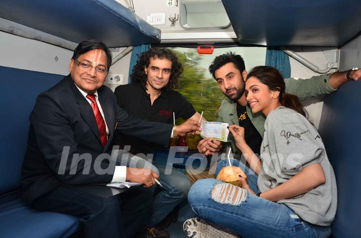 Tamasha Cast with the TC - Delhi Train Journey