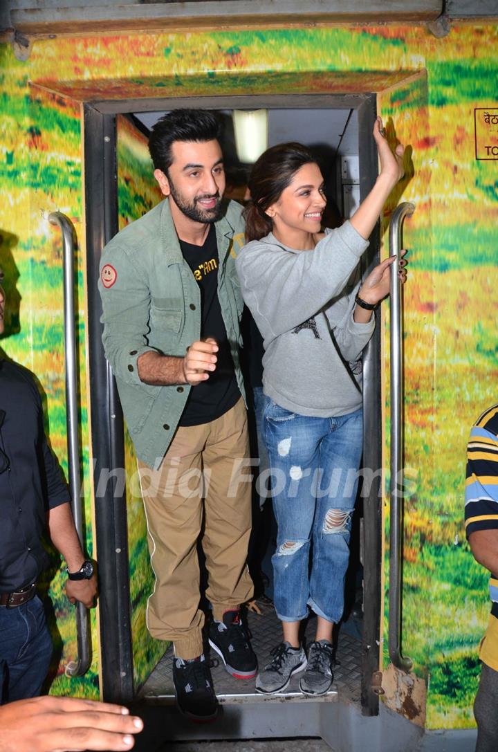 Ranbir and Deepika During Train Journey