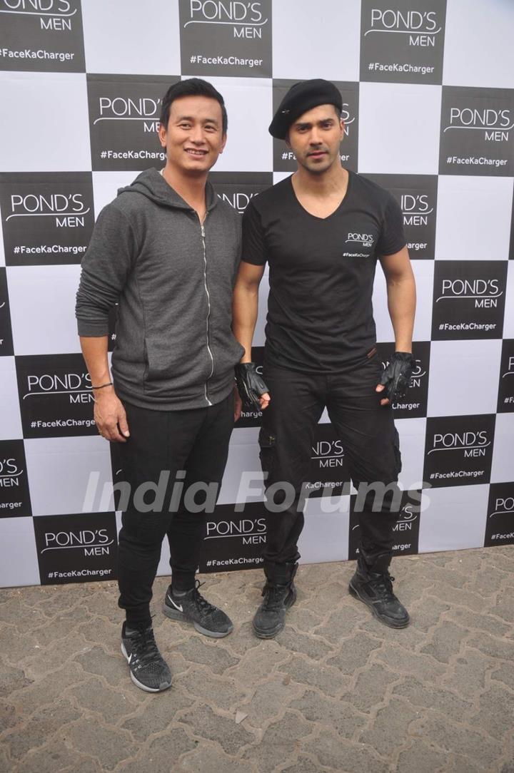 Varun Dhawan and Baichung Bhutia Shoot Ponds Men Ad