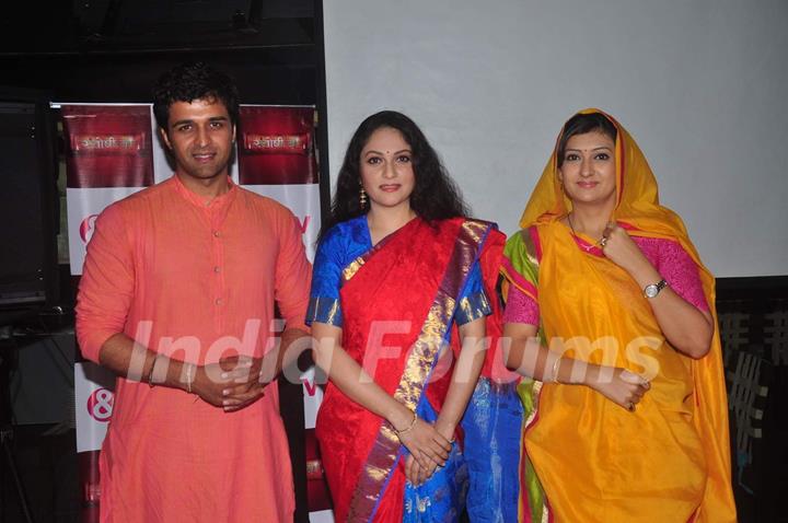 Juhi, Sachin and Gracy at Launch of &TV 's New Show 'Santoshi Maa'