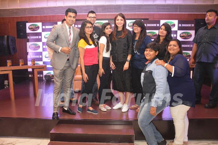 Anushka Sharma at a BRU Gold Event with Winners of Dil Dhadakne Do Contest