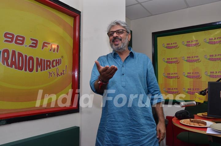 Sanjay Leela Bhansalui for Promotions of Bajirao Mastani at Radio Mirchi