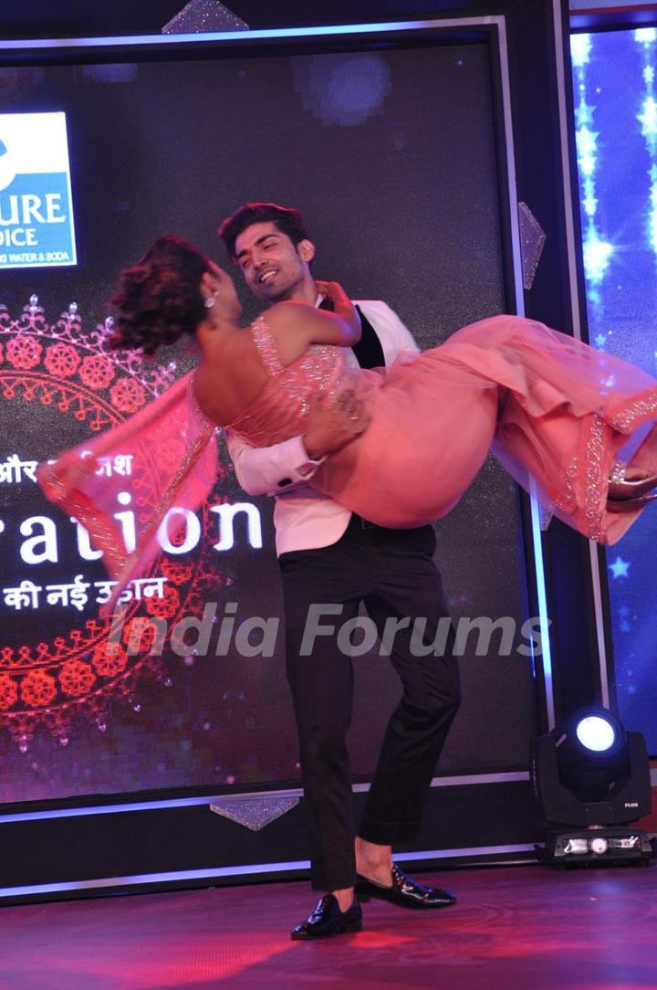 Gurmeet and Debina at Saas Bahu Aur Saazish Anniversary