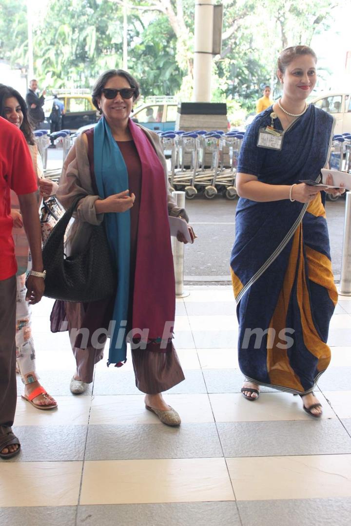 Shabana Azmi Snapped at Airport