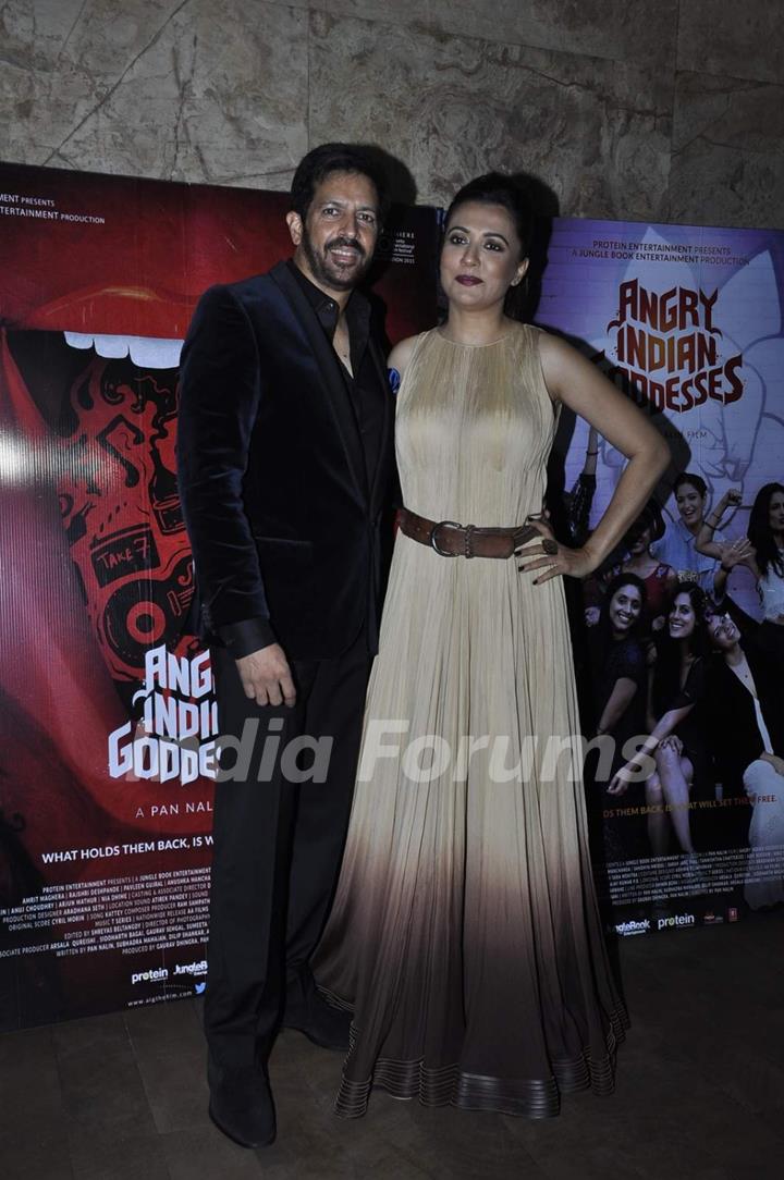 Kabir Khan and Mini Mathur at Screeening of Angry Indian Goddesses