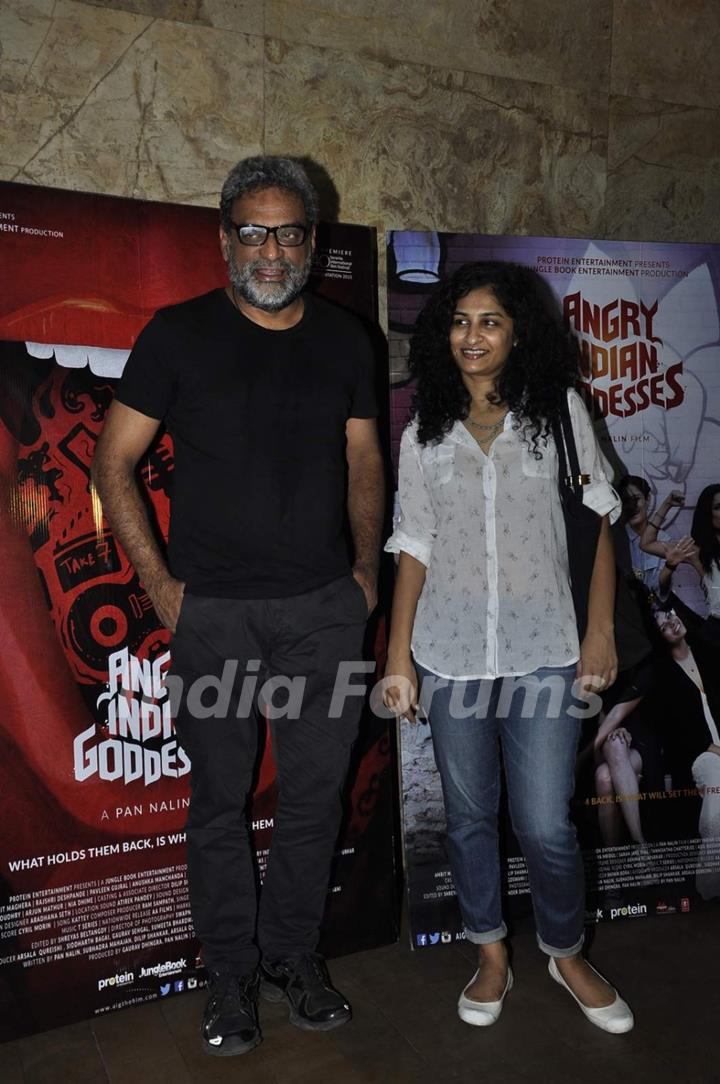 R Balki and Gauri Shinde at Screeening of Angry Indian Goddesses