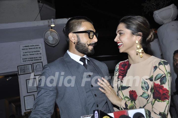 Ranveer Singh and Deepika Padukone at Success Bash of 'Tamasha'