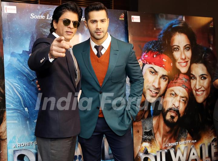 Shah Rukh khan and Varun Dhawan at Press Meet of 'Dilwale' in London