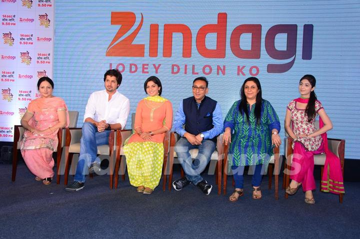 Lead Cast of 'Aadhe Adhoore' at the Show Launch on Zindagi