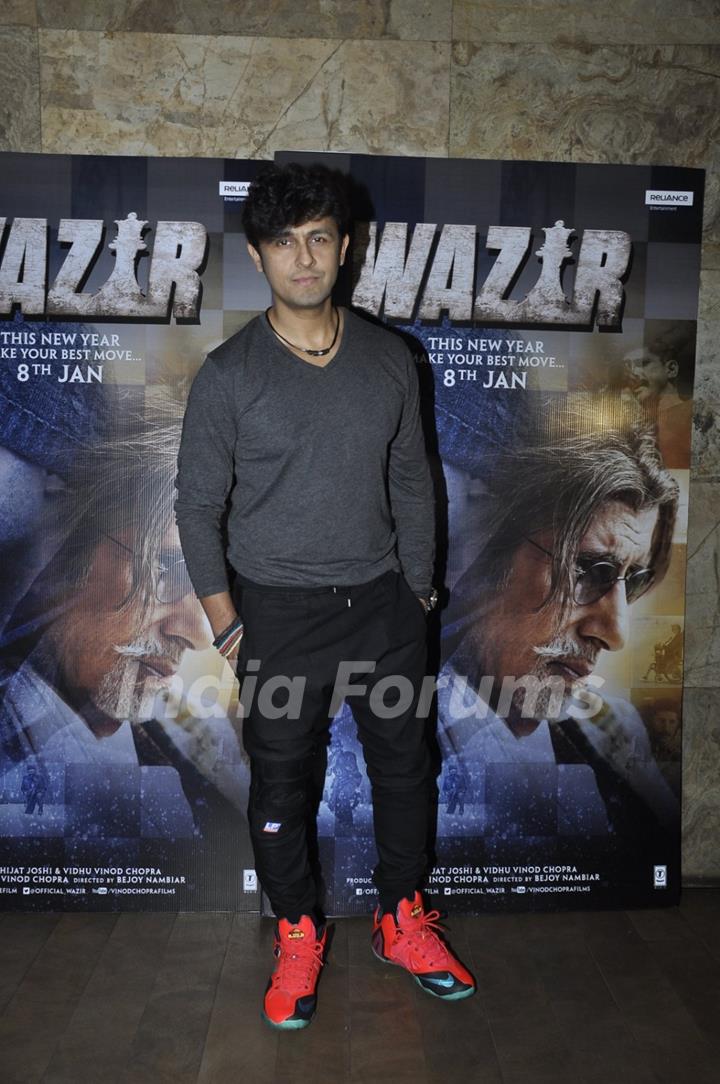 Sonu Niigam at Promotions of 'Wazir'