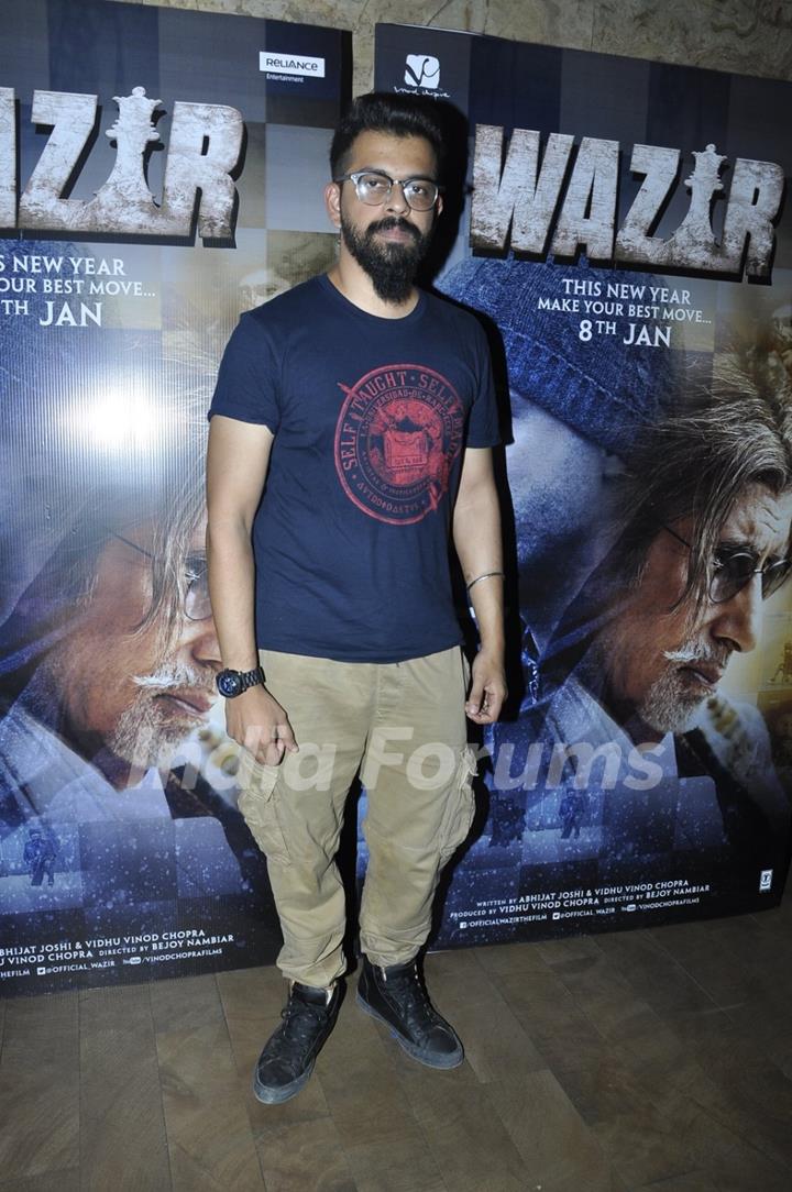 Bejoy Nambiar at Promotions of 'Wazir'