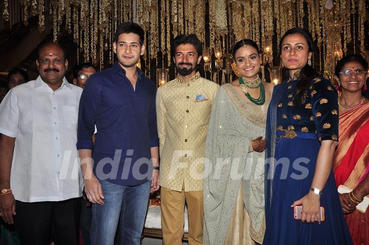 Mahesh Babu and Namrata Shirodkar at Priyanka Dutt and Nag Ashwin's Wedding Reception