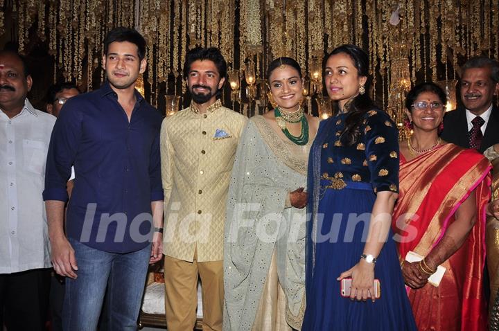 Mahesh Babu and Namrata Shirodkar at  at Priyanka Dutt and Nag Ashwin's Wedding Reception