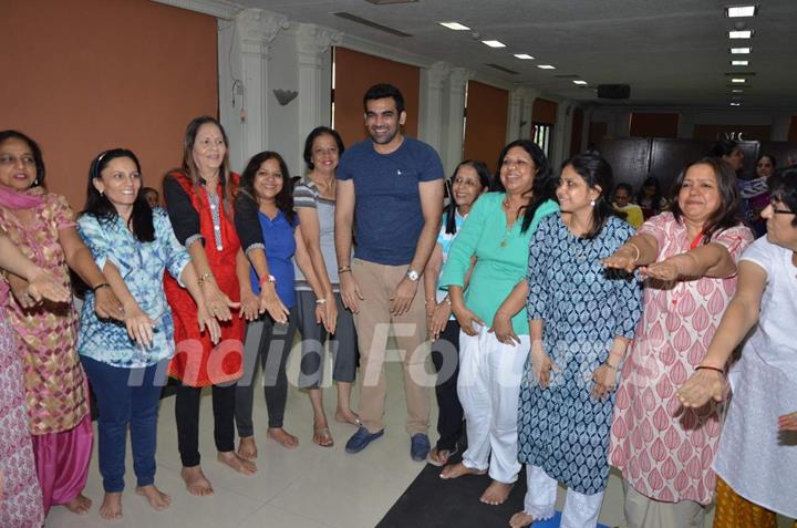 Zaheer Khan at Fitness Camp for IMC Ladies