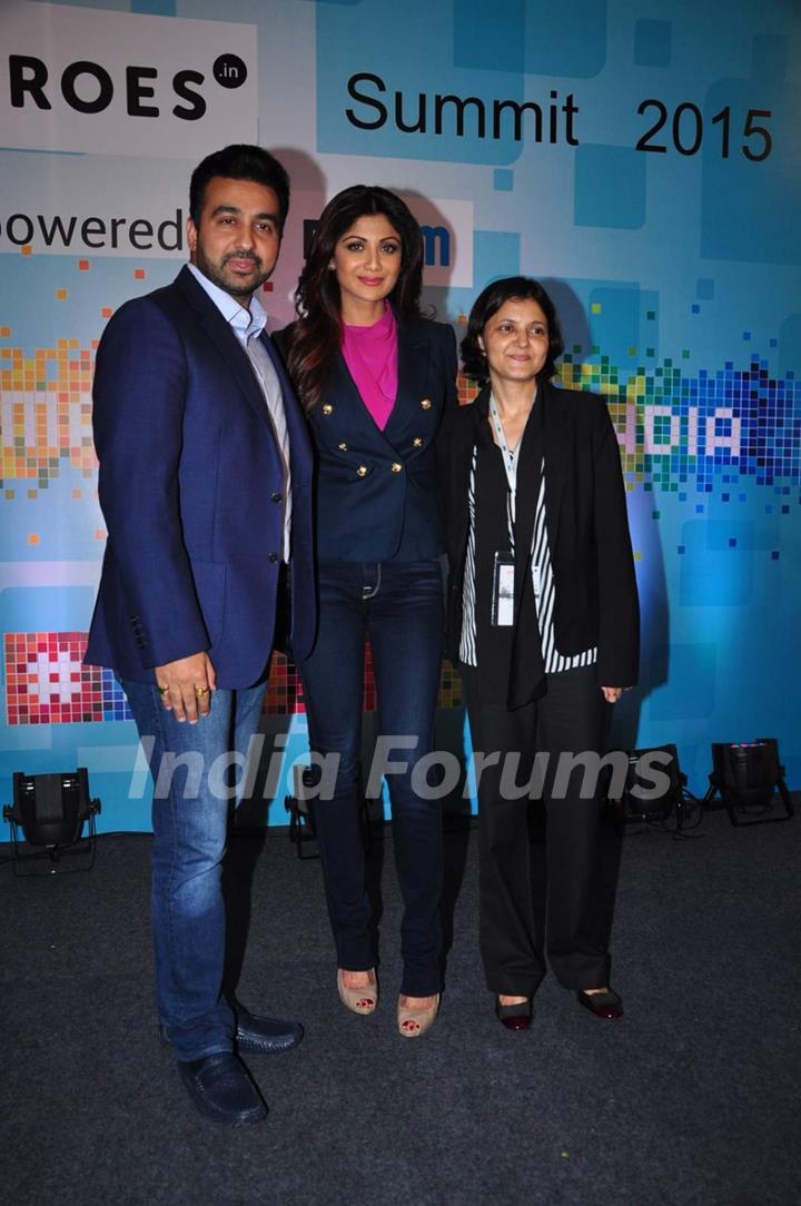 Raj Kundra and Shilpa Shetty at 'Sheroes' Summit 2015