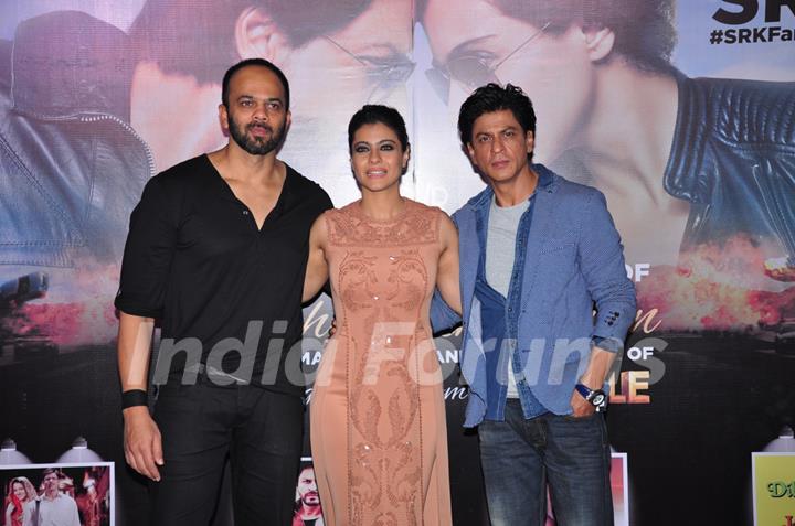 Shah Rukh Khan, Kajol and Rohit Shetty at 2nd Trailer Launch of 'Dilwale'