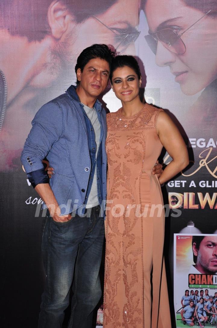 Kajol and Shah Rukh Khan at 2nd Trailer Launch of 'Dilwale'