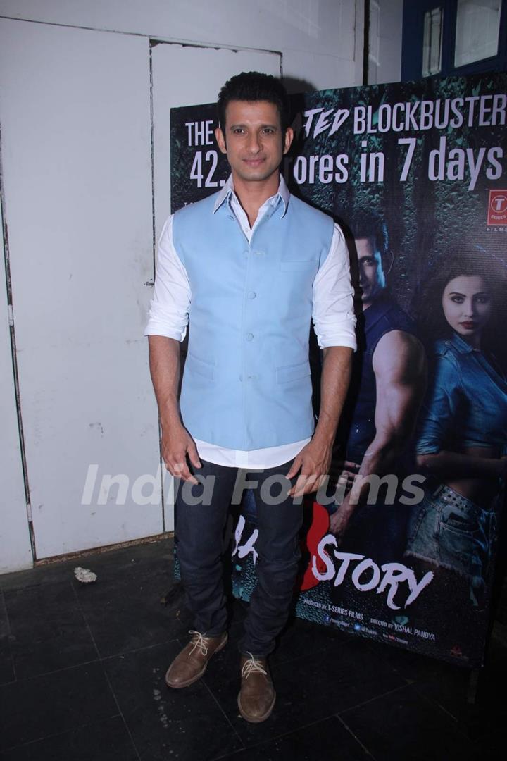 Sharman Joshi poses for the media at the Success Bash of Hate Story 3