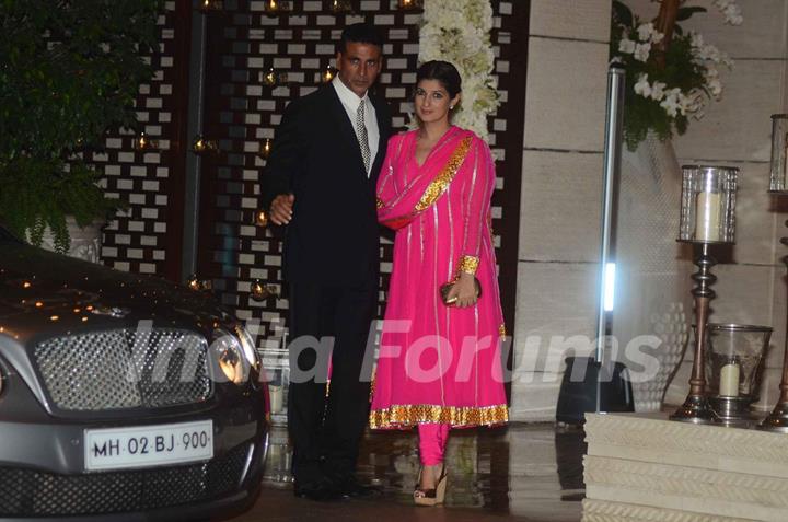 Akshay Kumar and Twinkle Khanna at Mukesh and Nita Ambani's Bash