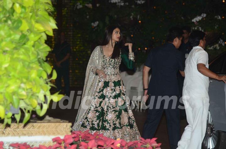 Aishwarya Rai Bachchan was snapped at Mukesh and Nita Ambani's Bash