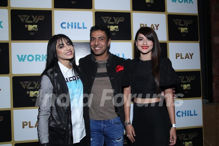 VJ Bani,Ranveer Brar and Gauuhar Khan at MTV - FLYP Launch