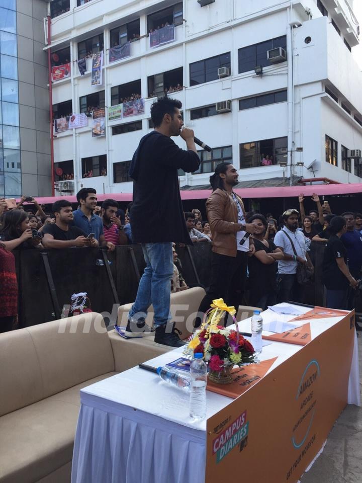 Varun Dhawan and Salman Yusuf Khan at  at Promotions of Dilwale