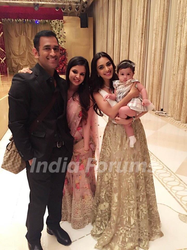 Mahendra Singh Dhoni with wife and Kiara Advani