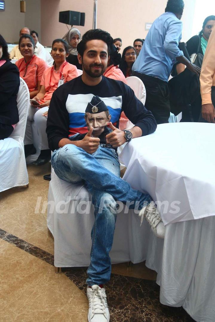 Ayushmann Khurrana at Wockhardt Hospital for NO TV day