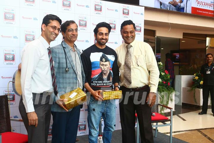 Ayushmann Khurrana at Wockhardt Hospital for NO TV day