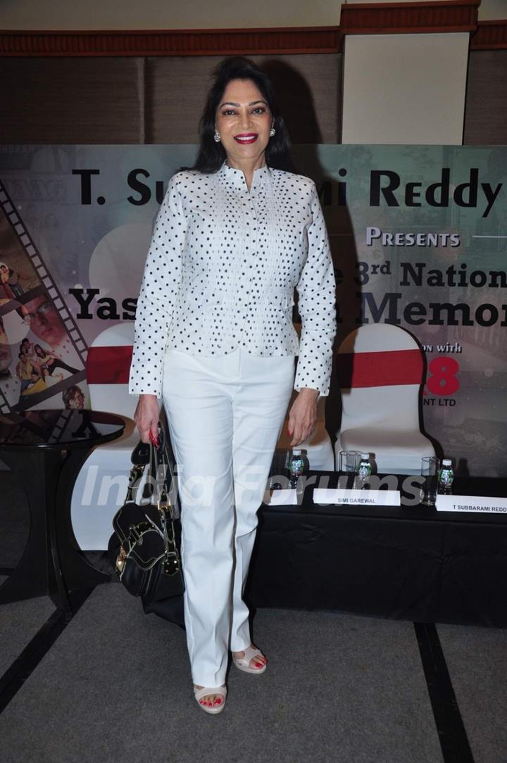 Simi Garewal at Press Meet of Yash Chopra Memorial Award