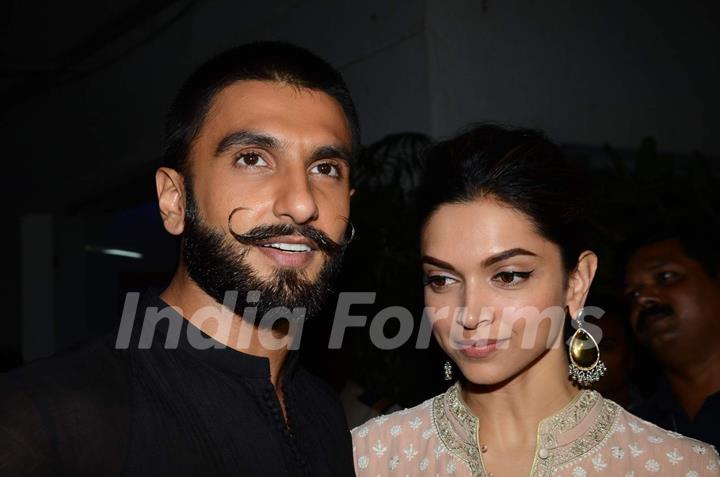 Ranveer and Deepika at Special Screening of Bajirao Mastani