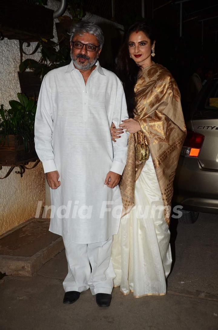 Sanjay Leela Bhansali and Rekha at Special Screening of Bajirao Mastani