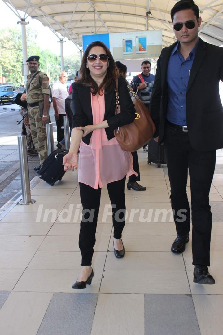 Madhuri Dixit  Snapped at Airport