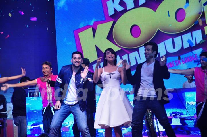 Aftab Shivdasani, Gauahar Khan and Tusshar Kapoor at Song Launch of 'Kya Kool Hain Hum3'