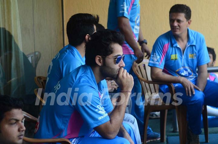 Kabir Sadana and Armaan Jain at Mumbai Heroes Corporate Cricket Match