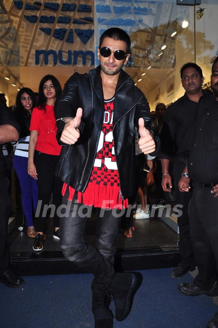 Ranveer Singh at Adidas Store