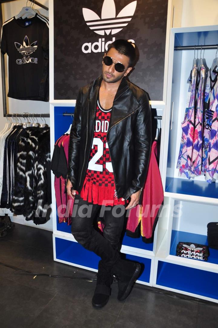 Ranveer Singh at Adidas Store