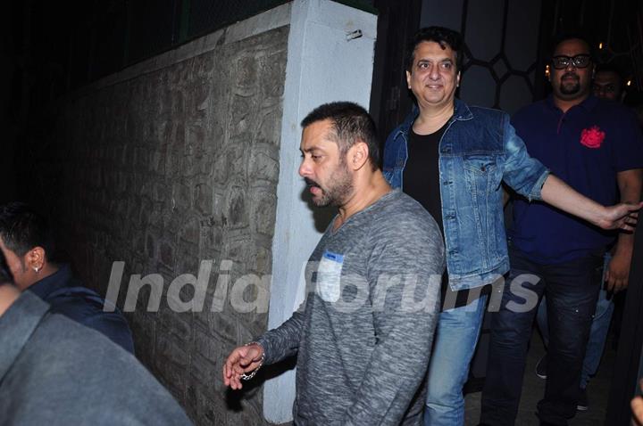 Salman Khan's Snapped with Sajid Nadiadwala post Dinner